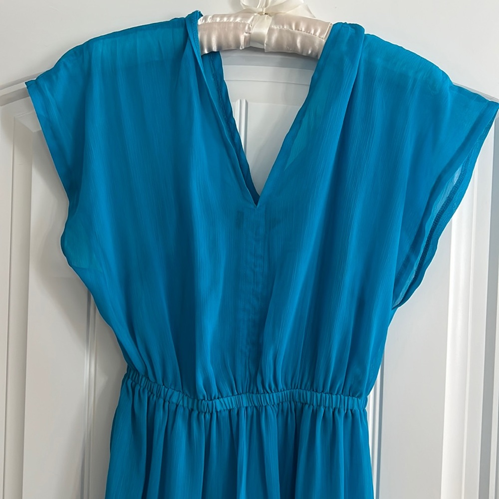 Teal blue maxi dress